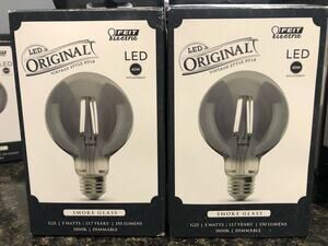 2 Feit Electric the Original Vintage Style Bulb LED Original smoke glass
